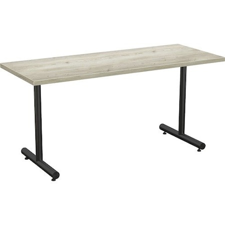 Special-T Table, Black Base, 24inWx60inLx29inH, Aged Driftwood SCTKING2460BAD